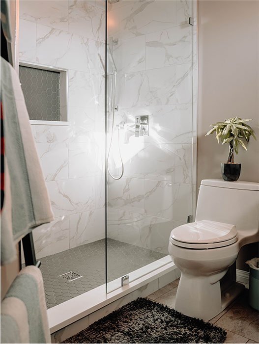 Lampert Toronto renovation showroom with tile and cabinetry displays